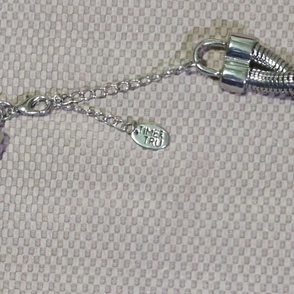 Vintage Silver Snake Chain Braided Choker Time & True 17